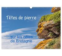 Têtes de pierre sur les côtes de Bretagne (Calendrier mural 2027 DIN A3 vertical