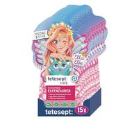 tetesept KIDS - Bagno in schiuma con profumo di ciliegia dolce e ricetta nutriente, schiuma da bagno magica e acqua rosa, 15 x 40 ml