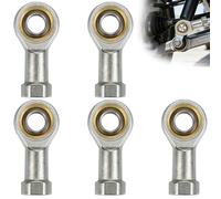 TETEWEVER 5 cuscinetti a testa snodata, M10 × 1,5 mm, cuscinetti articolati, filettatura interna, filettatura destra, estremità sferiche per barre di scorrimento SI10T/K, giunto sferico per vari