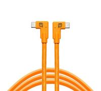 Tether Tools TetherPro Dual Right-Angle USB-C Cable 4.6m, High-Visibility Orange CUC15RT2RT-ORG