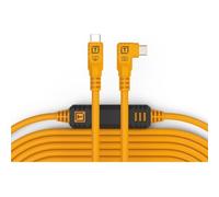 Tether Tools Cavo dati USB TetherPro da USB-C a USB-C, ad angolo retto 9,4 metri arancione