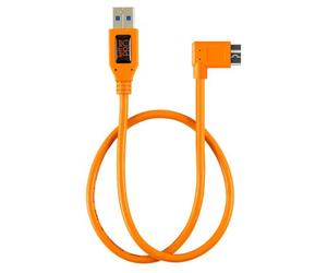Tether Tools Cavo dati USB TetherPro per USB 3.0 - USB 3.0 Micro-B - 0,5 m, angolato a destra arancione