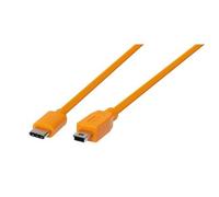 Tether Tools Cavo sostitutivo Air Direct da USB-C a USB 2.0 Mini-B a 5 pin arancione 2 pezzi