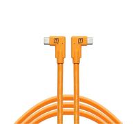 Tether Tools TetherPro Dual Right-Angle USB-C Cable 4.6m, High-Visibility Orange CUC15RT2RT-ORG