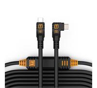Tether Tools TetherPro Optima 10G - Cavo USB esclusivo per trasferimento dati, 4,6 m, ad angolo retto, colore: Nero