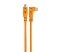 Tether Tools TetherPro Optima 10G USB-C, 20 (51 cm), adattatore dritto a destra, ad angolo retto, colore: arancione