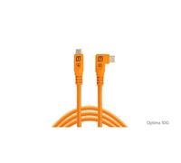 Tether Tools TetherPro Optima cavo 10G USB-C angolare destro 3m arancione ad alta visibilità