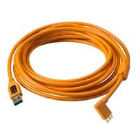 Tether Tools TetherPro SuperSpeed USB 3.0 a USB 3.0 Micro-B - 4,6 metri, spina ad angolo retto arancione