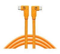 Tether Tools TetherPro Dual Right-Angle USB-C Cable 4.6m, High-Visibility Orange CUC15RT2RT-ORG