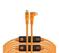 Tether Tools TetherPro Optima 10G - Cavo USB esclusivo per trasferimento dati, 9,4 m, ad angolo retto, colore: Arancione