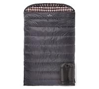 TETON Sports Fahrenheit Mammoth 0F/-18C - Sacco a Pelo Matrimoniale, Caldo e Confortevole, Sacco a Pelo Doppio, Ideale per Campeggio familiare, Sacco a Compressione Incluso, Grigio