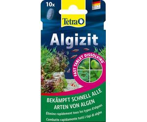 Tetra Algizit, Combatte rapidamente tutti i tipi di alghe - 10 compresse | Prodotto antialghe predosato con rapido effetto biocida, aiuta in caso di problemi di alghe attuali nell'acquario
