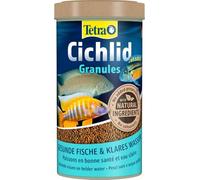 Tetra Cichlid Granules - Mangime per ciclidi di medie dimensioni, 500 ml | Mangime completo | Cibo per pesci con 2 tipi di granuli | Miscela proteica ottimale per una crescita sana