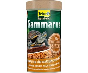 Tetra Gammarus Turtle Food - Mangime per tartarughe, 250 ml | Cibo naturale a base di gamberetti d'acqua dolce interi | Alimento naturale essiccato delicatamente