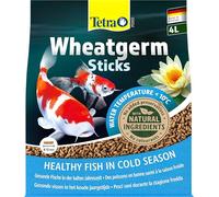 Tetra Pond Wheatgerm Sticks, Mangime Completo ai Pesci dei Laghetti da Giardino, Ottimale per Temperature Basse dell'Acqua in Autunno e in Primavera, 4 L