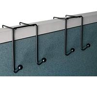 Tetra-Teknica CWH-02-2P - Gancio doppio per pannello divisorio, 7,6 cm, per parete divisoria, colore nero, 2 per confezione