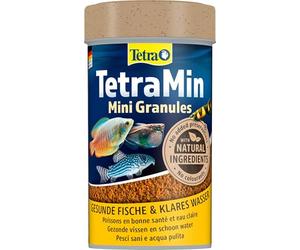 TetraMin Mini Granules - mangime a lento affondamento per piccoli pesci ornamentali come tetra e barbi, lattina da 100 ml