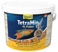 TetraMin XL Flakes - Mangime in fiocchi per pesci ornamentali di grandi dimensioni, miscela bilanciata per pesci sani e acqua limpida, secchio da 10 L