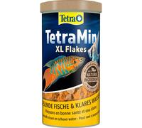 1 litro TetraMin XL Flakes Mangime Completo in Mix di Fiocchi Scaglie con Nutrienti di Alta Qualità per Pesci Tropicali di Taglia Grande da Acquario di Acqua Dolce