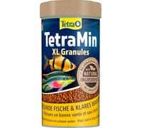 TetraMin XL Granules - Mangime per pesci a lento affondamento per pesci ornamentali di grandi dimensioni nello strato d'acqua centrale dell'acquario, lattina da 250 ml