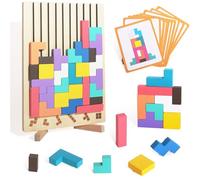 Tetris, Puzzle Legno, Giochi Montessori, Giocattolo Intelligenti per Bambini, Puzzle di Legno Tetris, Giochi Montessori Bambini 3 4 5 6 Anni, Intelligenza Jigsaw Rompicapo