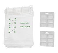 Tettarella accessori accessori per la pulizia aspirapolvere adatto per VK135 VK136 10 sacchetti + 2 deodoranti