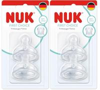 Tettarelle per biberon NUK First Choice | 0+ mesi | Tettarelle per biberon anti-coliche | Silicone | Piccole | 2 pezzi (Confezione da 2)
