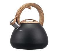 TETTLE STANTOPOTTOPAGGIO 2,5L Acciaio inossidabile Whistling Kettle Kitchen Colove Time Tea Tea Tea Tea Tea per cuocna a induzione a gas Versone sopra il bollitore (nero)