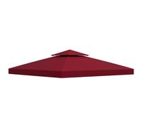 Tetto di ricambio Outsunny per gazebo da giardino Arbor Lodge Tent 3x3 m rosso vino