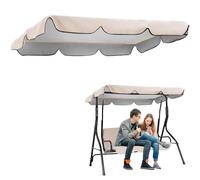 Tetto di Ricambio per Dondolo, Copertura per Dondolo da Giardino 195 x 125cm, a 3 posti Tettino Parasole Universale Impermeabile Tetto Del Dondolo da Giardino Telo per Altalena Hollywood Sostituzione