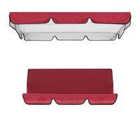 Tetto E Copriseduta Di Ricambio Per Dondolo Da Giardino 142x120 195x125 150x50 Impermeabile E Antiriflesso, Sostituzione Tettuccio Per Altalena Doppia, Protezione Solare(Red,190x132cm+150x50cm)