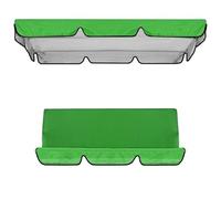Tetto E Copriseduta Di Ricambio Per Dondolo Da Giardino 142x120 195x125 150x50 Impermeabile E Antiriflesso, Sostituzione Tettuccio Per Altalena Doppia, Protezione Solare(Green,142x120cm+150x50cm)