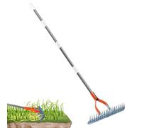 Tetto in metallo, rake da giardino per giardinaggio, manico lungo regolabile, per coltivare la mano da giardino - Utensili da giardino ergonomici portatili coltivatori di funghi per gli appassionati