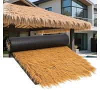 Tetto in paglia sintetica, Rotolo di paglia artificiale, tetto in paglia sintetica, resistente ai raggi UV, impermeabile, for decorazioni da giardino, capanne Tiki, diverse misure(1*1m(3.2*3.2ft))