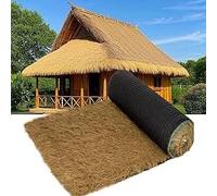 Tetto in paglia sintetica, Rotolo di tetto in paglia artificiale impermeabile e ignifugo for giardino Tiki Bar, diverse misure, 0,5 m, confezione da 1(1 * 10m(3.2 * 32.8ft))