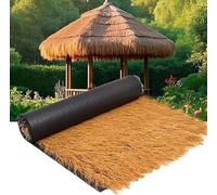 Tetto in paglia sintetica, Rotolo di tetto in paglia sintetica gialla, diverse misure for Tiki Bar, Pergole, Giardini(1 * 19m(3.2 * 60.8ft))