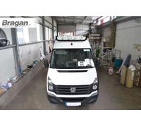 Tetto Pois Luce Barra Nero + LED Per Fiat Ducato 2007 - 2014 Acciaio Inox