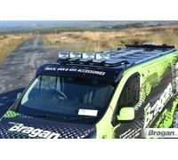 Tetto Pois Luce Barra Nero + Pinze + LED per Volkswagen Crafter 2006 - 2014