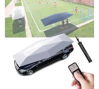 Tettoia automatica per tettoia per auto coperta, ombrello pieghevole 2 in 1 per esterni, con telecomando e supporto per batteria mobile, copertura per auto resistente e versatile per uso esterno