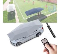 Tettoia automatica per tettoia per auto coperta, ombrello pieghevole 2 in 1 per esterni, con telecomando e supporto per batteria mobile, copertura per auto resistente e versatile per uso esterno