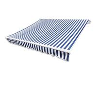 Tettoia di ricambio impermeabile resistente ai raggi UV per uso esterno balcone patio giardino 6 x 3 m blu e bianco durevole copertura parasole