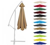 Tettoia Di Ricambio Per Ombrellone 2M 2,7M 3,0M (6 Bracci/8 Bracci) - Telo Di Tettuccio Superiore Per Ombrellone Di Ricambio UV50+ - Facile Da Cambiare, 10+ Colori(Color:Khaki,Size:3.0m 8 ribs)