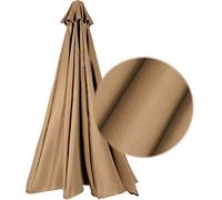 Tettoia di ricambio per ombrellone da 2,7 m, 6 stecche, protezione UV, colore nero, per ombrelloni da 300 cm