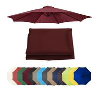 Tettoia di ricambio per ombrellone da 3,0 m/3,5 m, 6/8 stecche, copertura per ombrellone da giardino, spiaggia, impermeabile, per terrazza e giardino