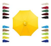 Tettoia di ricambio per ombrellone da giardino protezione UV copertura parasole adatta a 200 cm/270 cm/300 cm 8 costole/6 stecche giallo 300 cm/9,8 ftDurevole soluzione ombra esterna