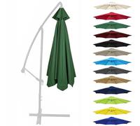 Tettoia di ricambio per ombrelloni da 2 m, 2,7 m, 3 m, copertura superiore impermeabile UV50+, facile installazione, oltre 10 colori disponibili, resistente ombra esterna per 6/8 stecche (verde scuro