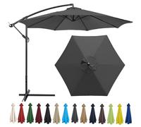 Tettoia di ricambio per ombrelloni quadrati, impermeabile e resistente ai raggi UV, versatile tenda da esterno per uso in giardino, Grigio, 8 ribs-3m(9.8ft)