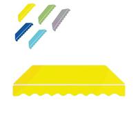 Tettoia di ricambio per tenda da sole retrattile per esterni, 5 x 3,5 m/2,5 x 2 m, per patio, porta finestra, protezione solare gialla (4,5 x 2,5 m)