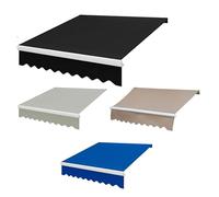 Tettoia di ricambio per tenda da sole, Tessuto di ricambio for tenda da sole multicolore, misure multiple(Black,3.5x3m/11.5x10ft)