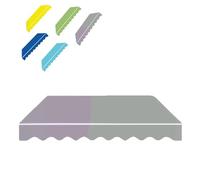 Tettoia di ricambio per tenda parasole retrattile per esterni, 5 x 3,5 m, 2,5 x 2 m, per patio e finestre, colore grigio, 3 x 2 m